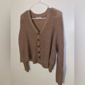 Madewell Mayfair Sweater Cardigan in blush pink size small